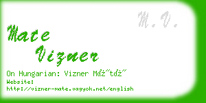 mate vizner business card